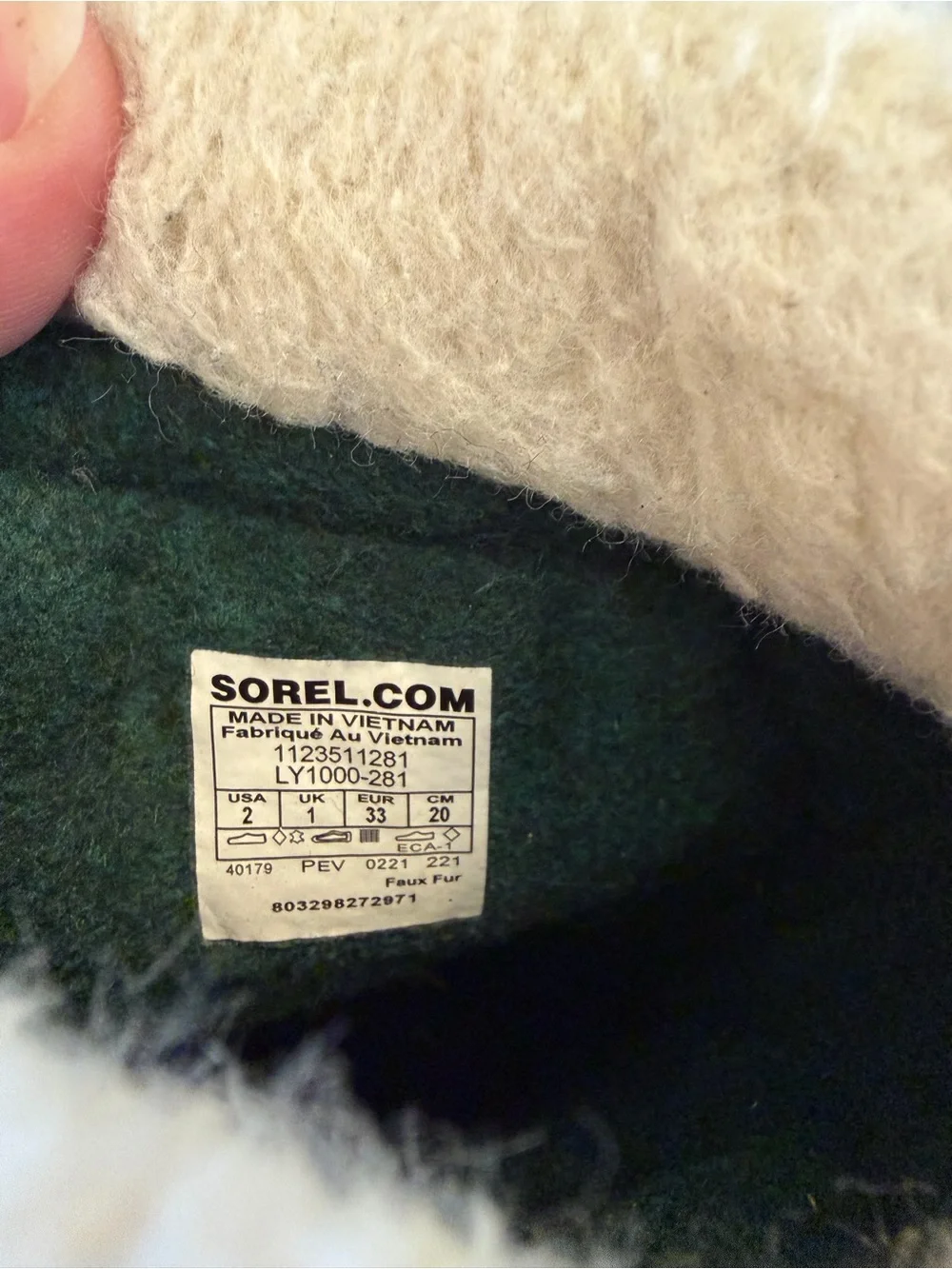 Sorel Kids Caribou Tan and Black Lace-Up Snow Boots size 2